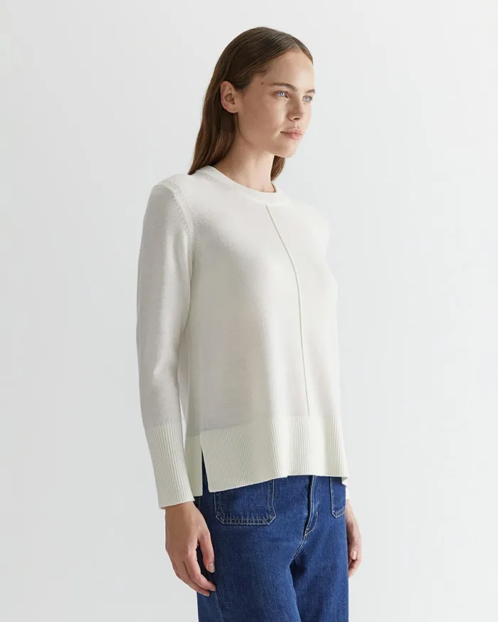 Sportscraft Cass Merino Wool Knit Winter White Women Knits and Cardigans