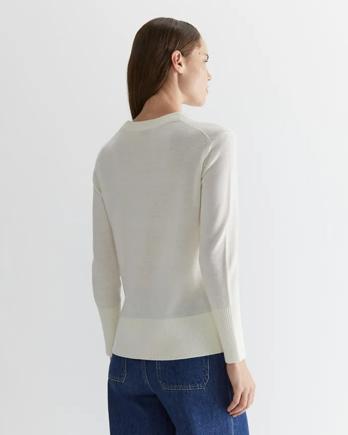 Sportscraft Cass Merino Wool Knit Winter White Women Knits and Cardigans