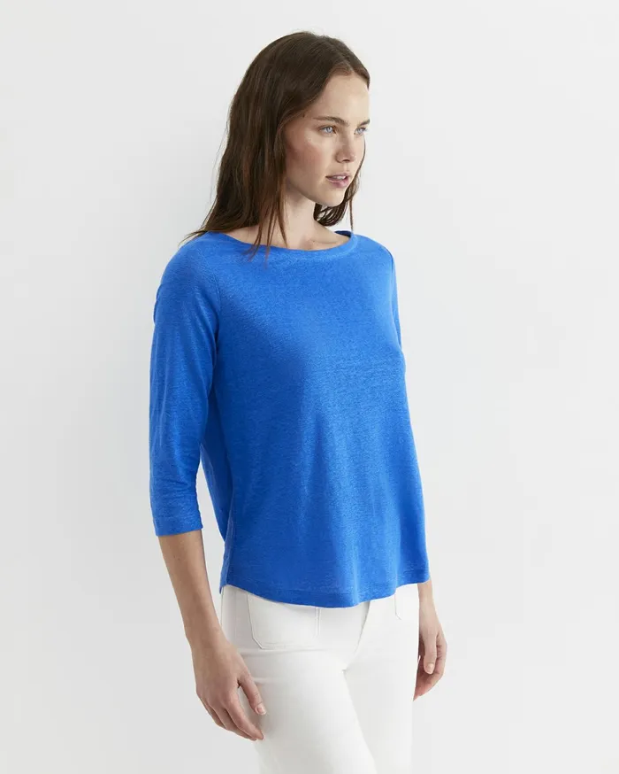 Sportscraft Cecile Linen Top Peacock Women Tops and Tees