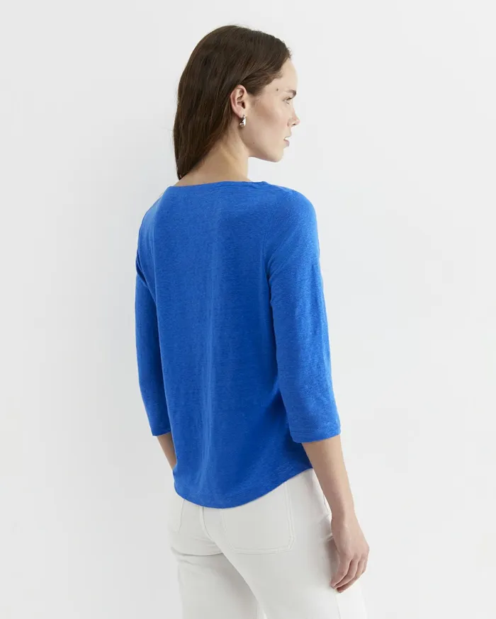 Sportscraft Cecile Linen Top Peacock Women Tops and Tees