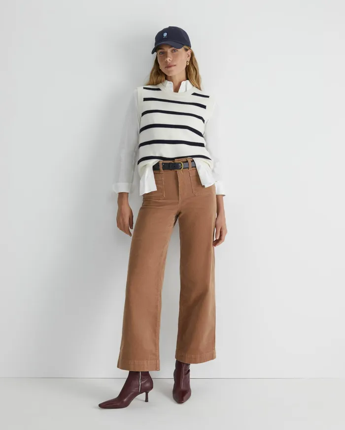 Sportscraft Cleo Cord Wide Leg Pant Camel Women Pants