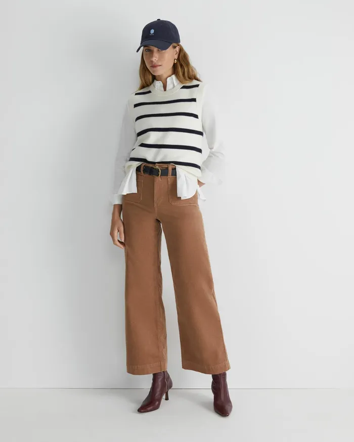 Sportscraft Cleo Cord Wide Leg Pant Camel Women Pants