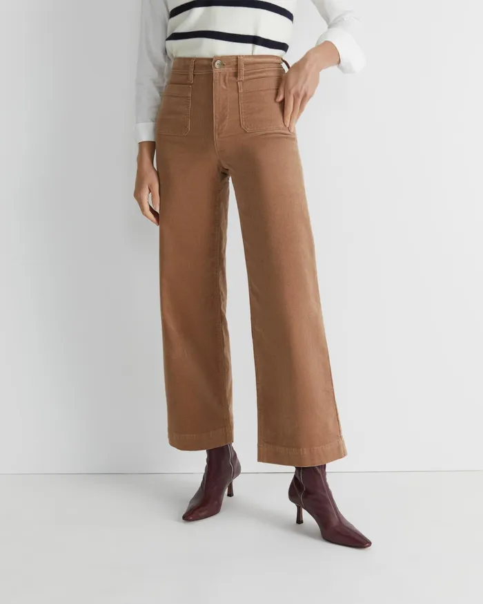 Sportscraft Cleo Cord Wide Leg Pant Camel Women Pants