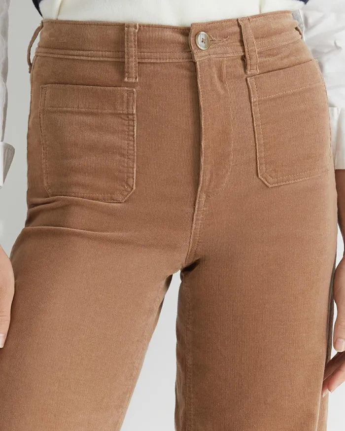 Sportscraft Cleo Cord Wide Leg Pant Camel Women Pants