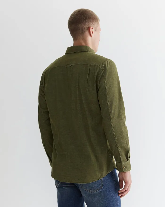 Sportscraft Cullen Cord Shirt Moss Men Shirts