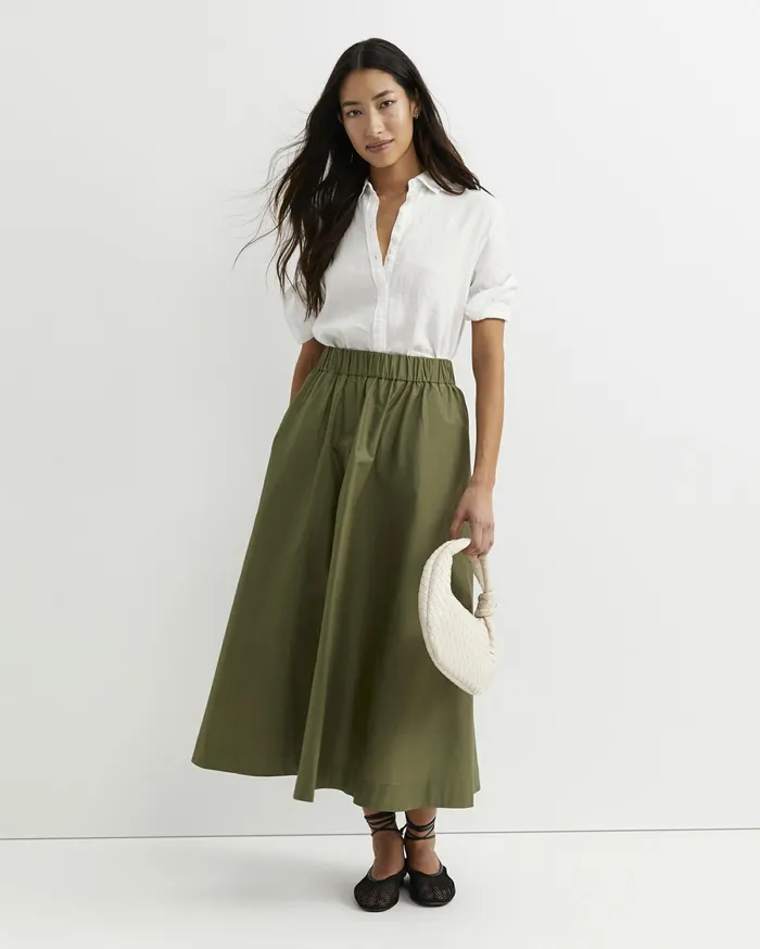 Sportscraft Elina Cotton Maxi Skirt Khaki Women Skirts