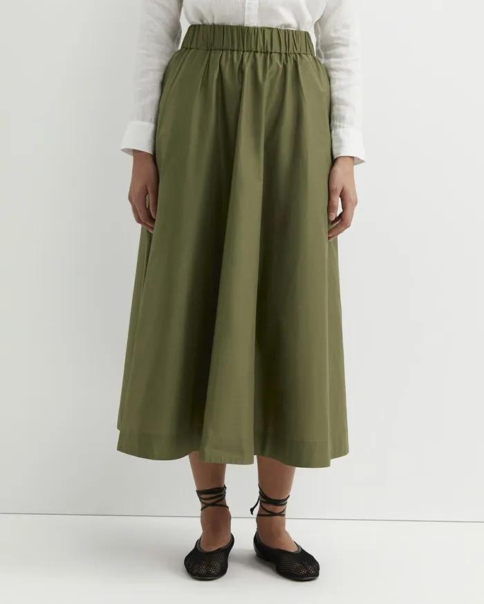 Sportscraft Elina Cotton Maxi Skirt Khaki Women Skirts