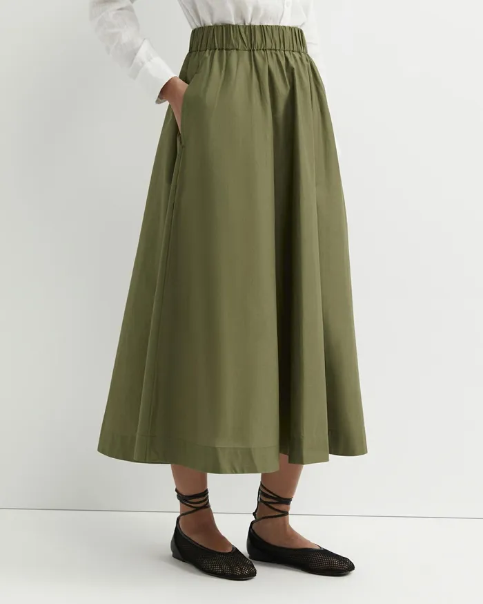 Sportscraft Elina Cotton Maxi Skirt Khaki Women Skirts