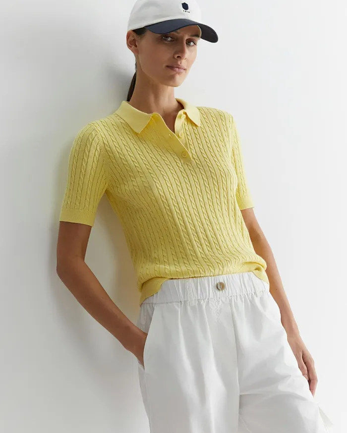 Sportscraft Elka Cable Polo Sun Women Tops and Tees