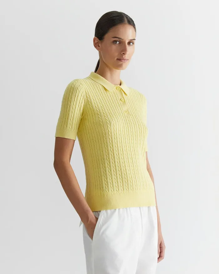 Sportscraft Elka Cable Polo Sun Women Tops and Tees