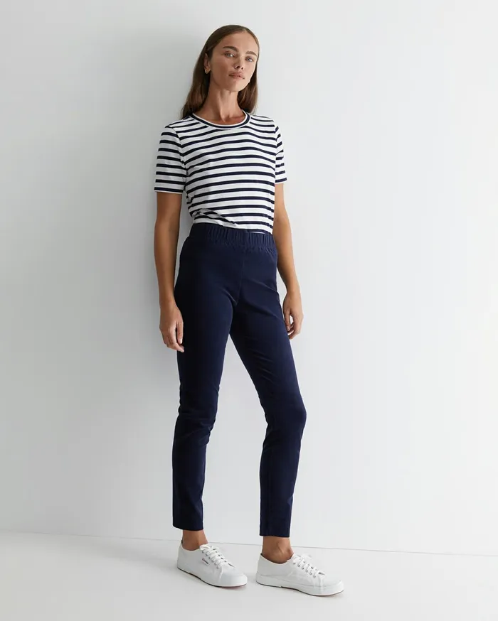 Sportscraft Felicity Velvet Pull On Pant Navy Women Pants