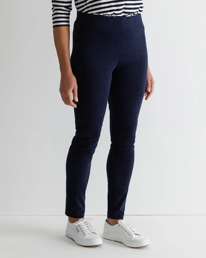 Sportscraft Felicity Velvet Pull On Pant Navy Women Pants
