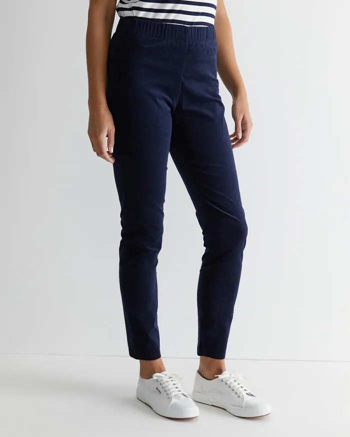 Sportscraft Felicity Velvet Pull On Pant Navy Women Pants