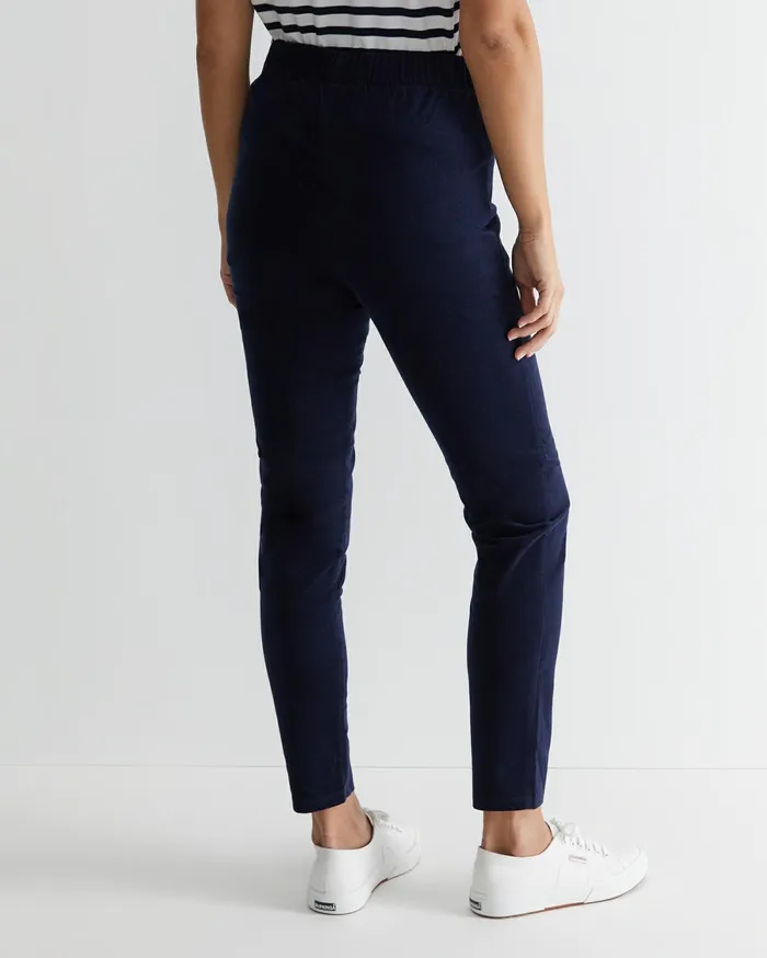 Sportscraft Felicity Velvet Pull On Pant Navy Women Pants
