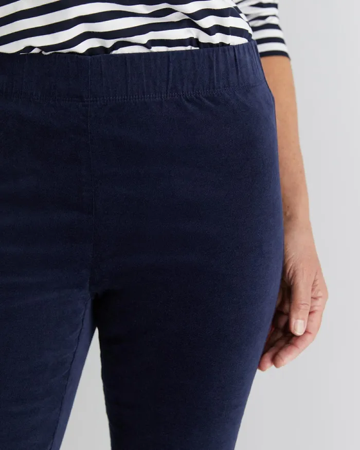 Sportscraft Felicity Velvet Pull On Pant Navy Women Pants