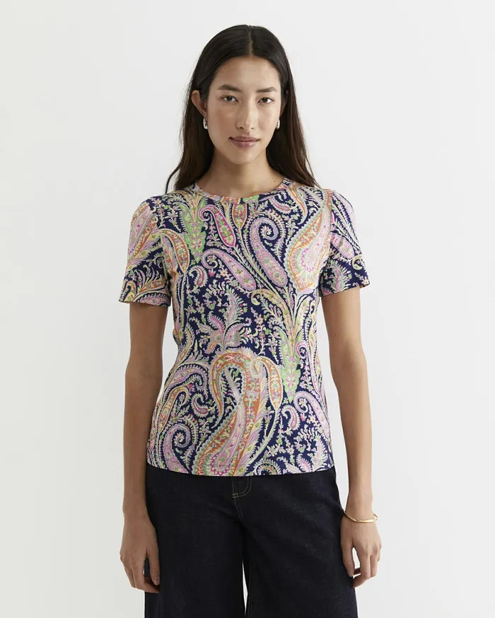 Sportscraft Florence Short Sleeve Liberty Tee Navy Multi Women Tops and Tees