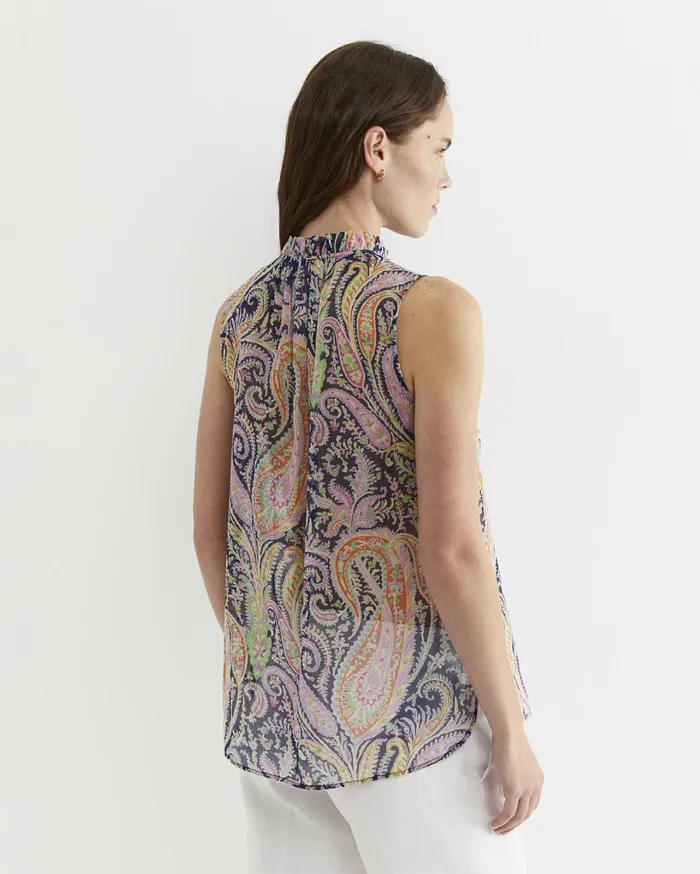 Sportscraft Florence Sleeveless Liberty Blouse Navy Multi Women Shirts