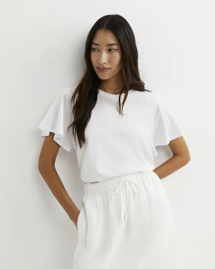 Sportscraft Flutter Short Sleeve Tee White Women Tops and Tees
