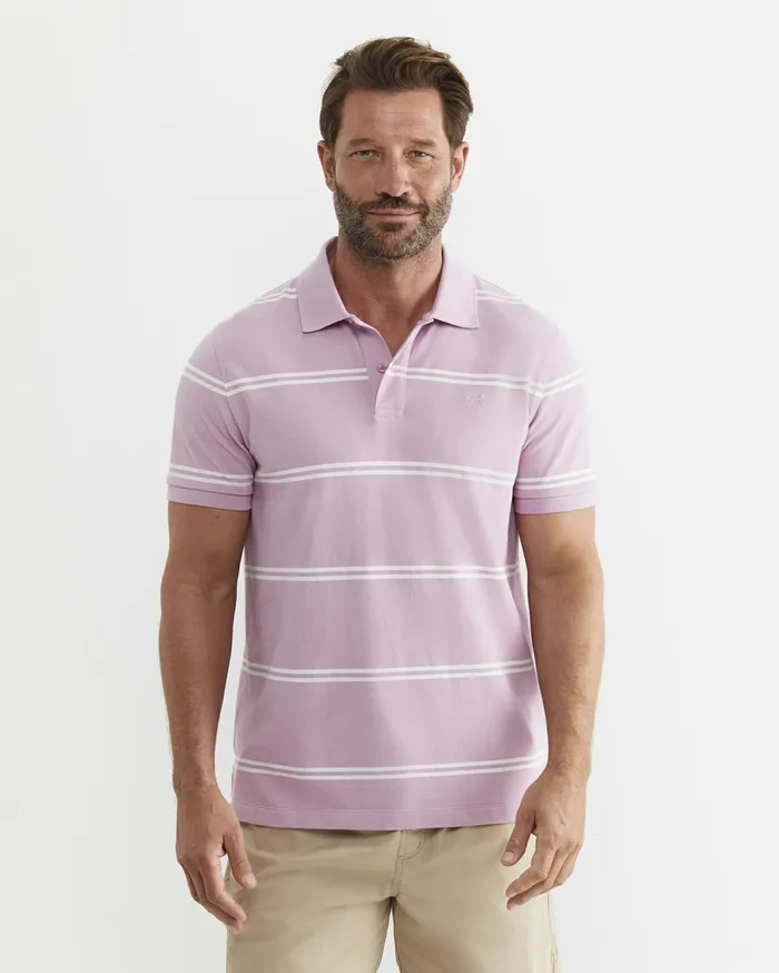 Sportscraft Hall Polo Dusty Pink Men TShirts and Polos