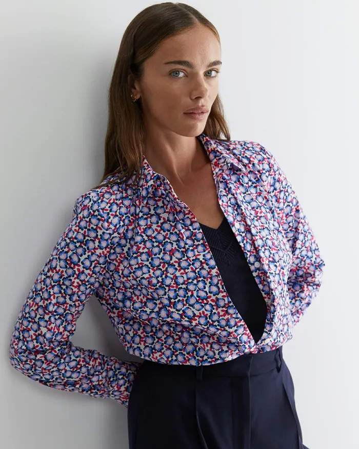 Sportscraft Harlow Georgina Relaxed Shirt Pink Multi Women Shirts
