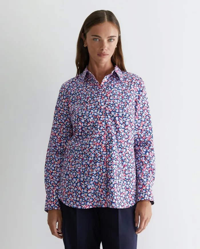 Sportscraft Harlow Georgina Relaxed Shirt Pink Multi Women Shirts