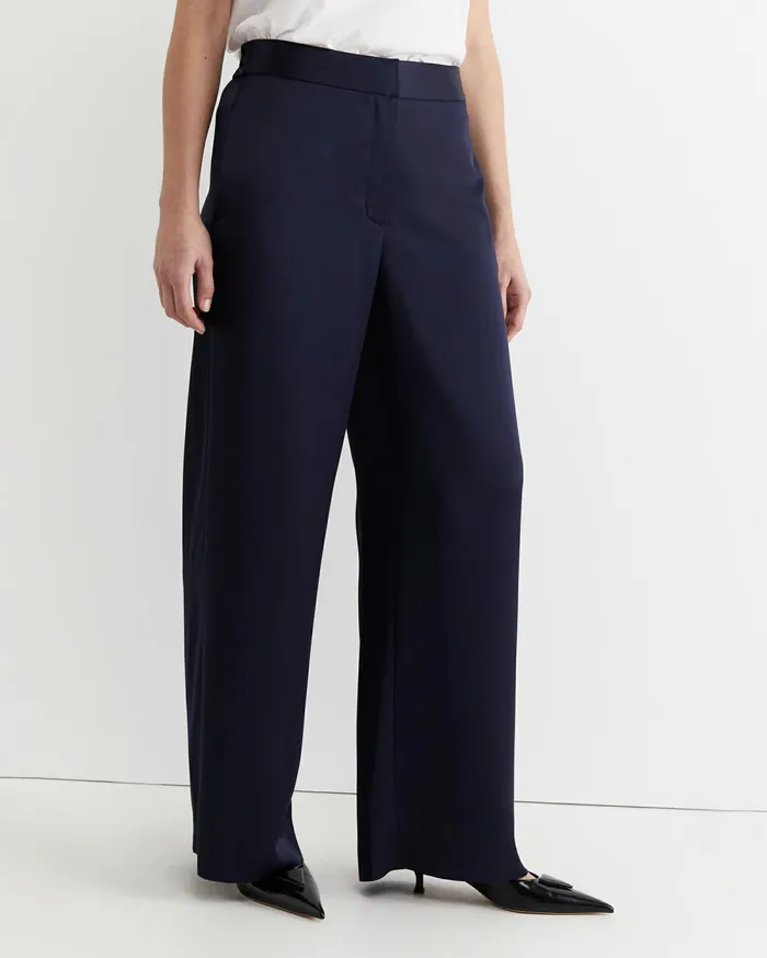 Sportscraft Harlow Sateen Wide Leg Pant Navy Women Pants
