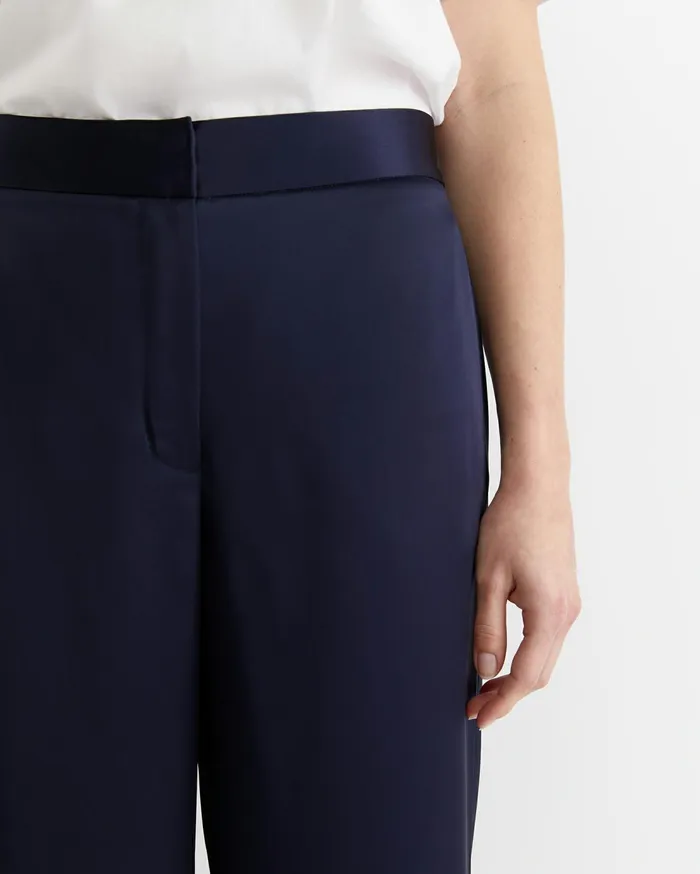 Sportscraft Harlow Sateen Wide Leg Pant Navy Women Pants