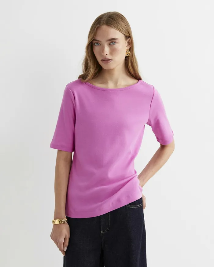 Sportscraft Heidi Boat Neck Half Sleeve Tee Strawberry Women Tops and Tees
