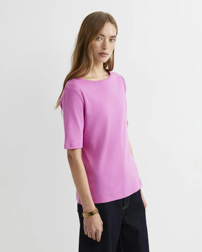 Sportscraft Heidi Boat Neck Half Sleeve Tee Strawberry Women Tops and Tees