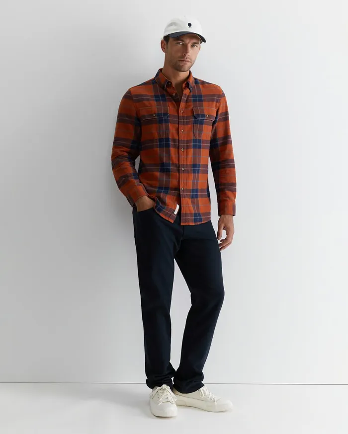 Sportscraft Hindsmarsh Check Shirt Orange Men Shirts