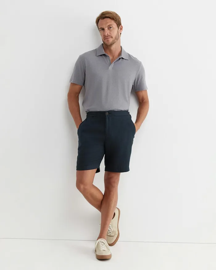 Sportscraft Holland Linen Short Washed Black Men Shorts