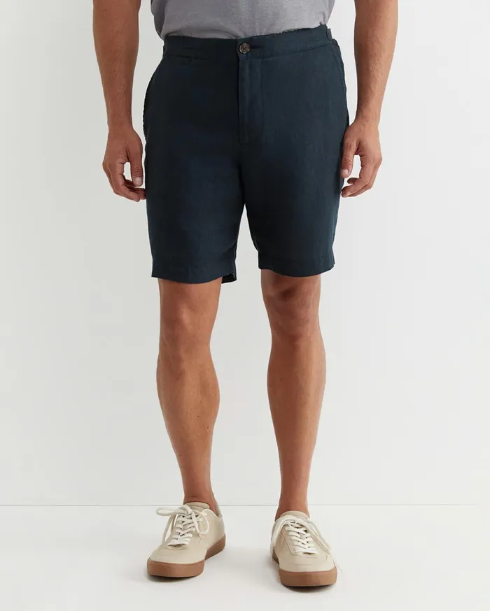 Sportscraft Holland Linen Short Washed Black Men Shorts