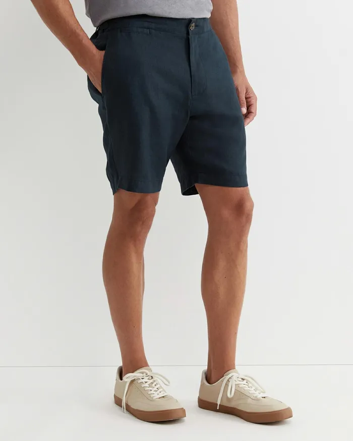 Sportscraft Holland Linen Short Washed Black Men Shorts