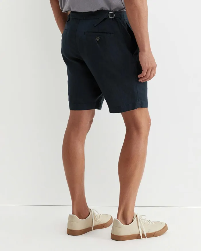 Sportscraft Holland Linen Short Washed Black Men Shorts