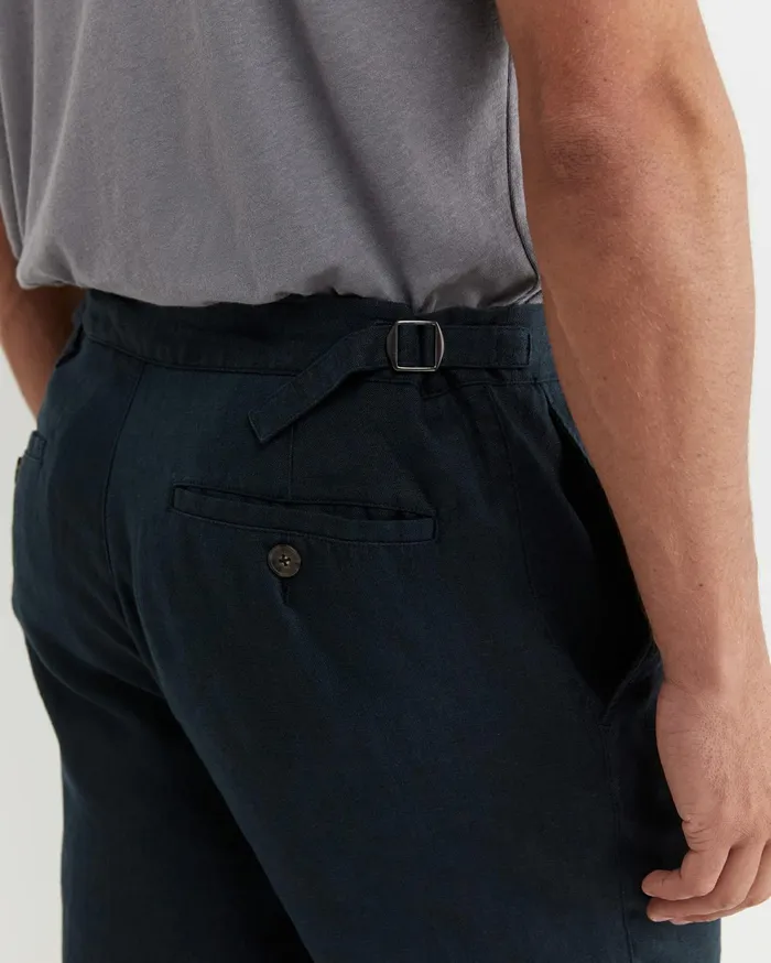 Sportscraft Holland Linen Short Washed Black Men Shorts