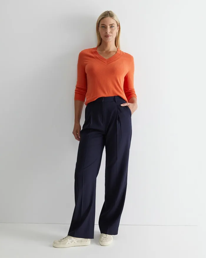 Sportscraft Laurina Vneck Sweater Apricot Women Knits and Cardigans