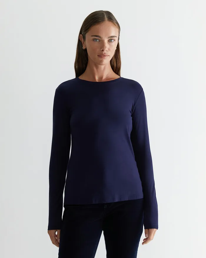 Sportscraft Magic Long Sleeve Tee Navy Women Tops and Tees