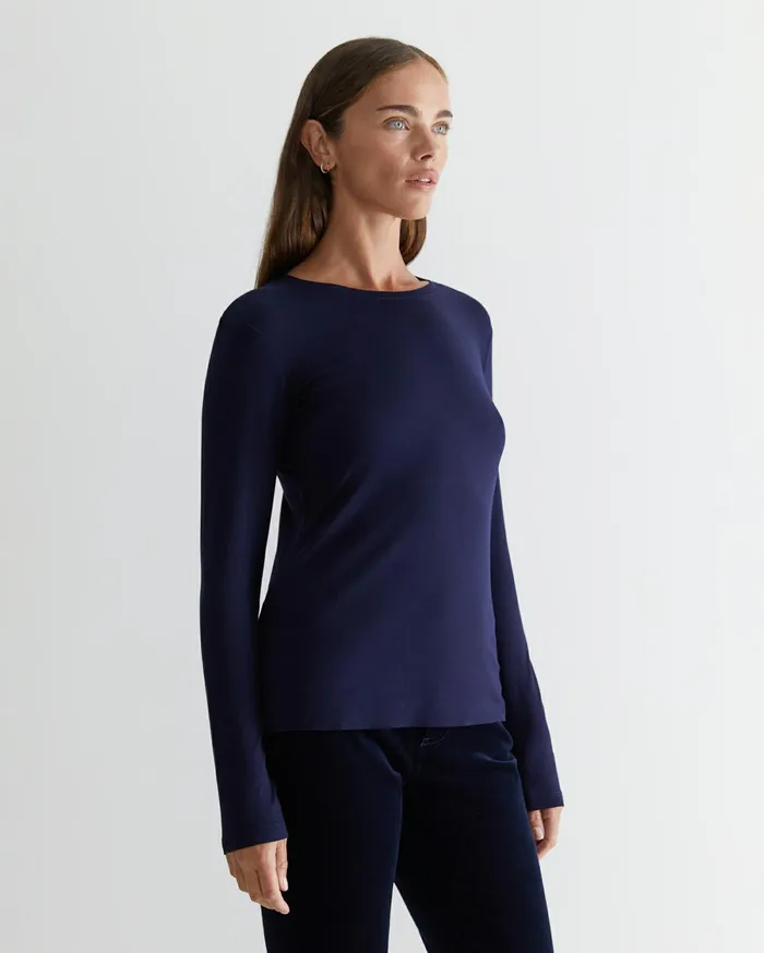 Sportscraft Magic Long Sleeve Tee Navy Women Tops and Tees
