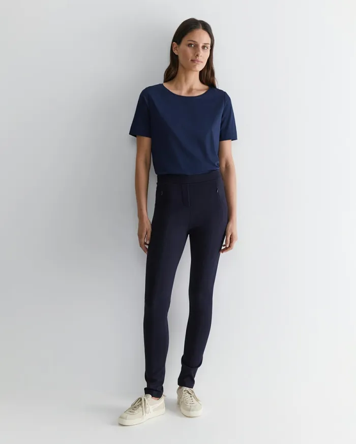 Sportscraft Mercerised Cotton Tee Navy Women Tops and Tees