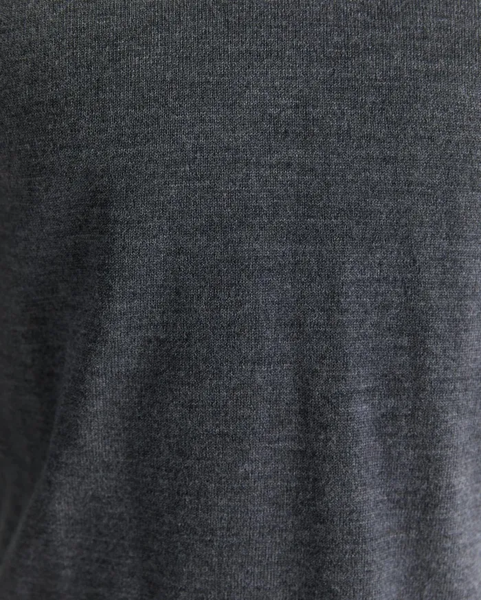 Sportscraft Merino VNeck Knit Charcoal Melange Men Knitwear