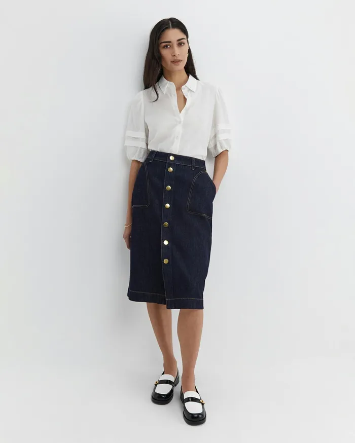 Sportscraft Mia Lantern Sleeve Blouse White Women Shirts