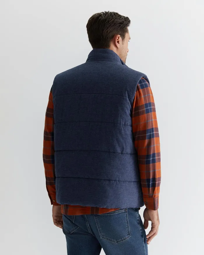 Sportscraft Owen Quilted Vest Navy Men Jackets and Blazers