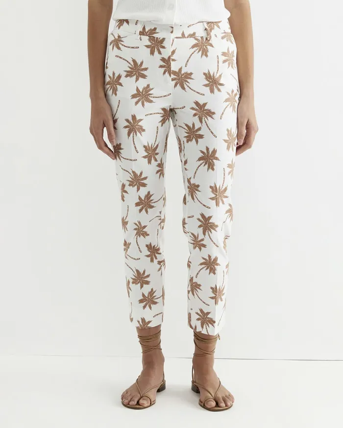 Sportscraft Palm Venus Capri Tanwhite Women Pants