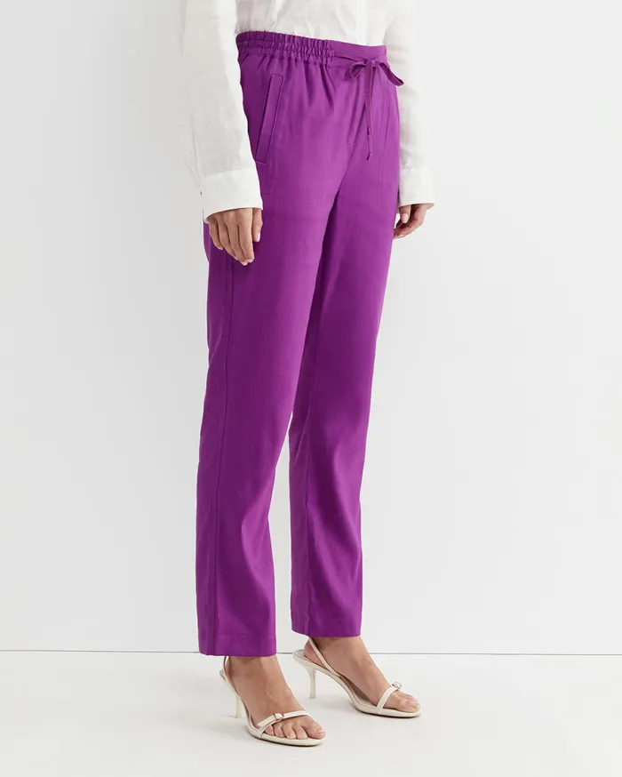 Sportscraft Rosa Linen Pant Hydrangea Women Pants