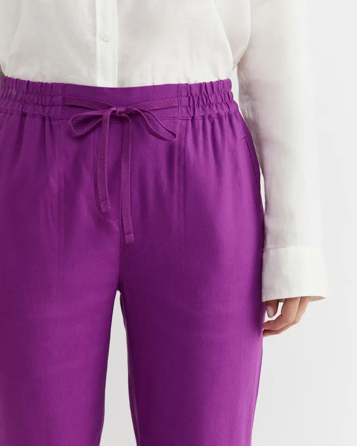 Sportscraft Rosa Linen Pant Hydrangea Women Pants