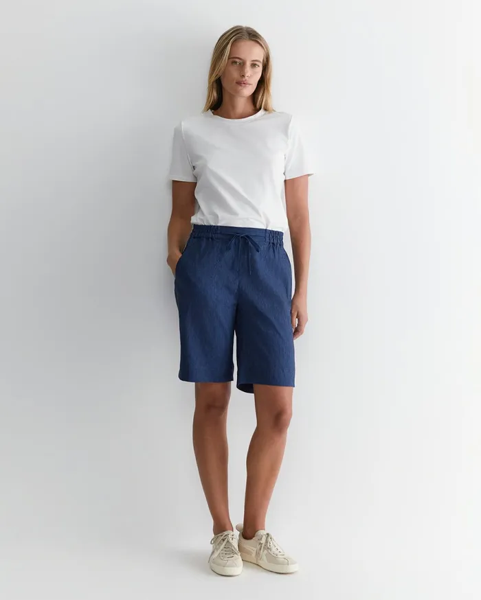 Sportscraft Rosa Linen Short Indigo Women Shorts