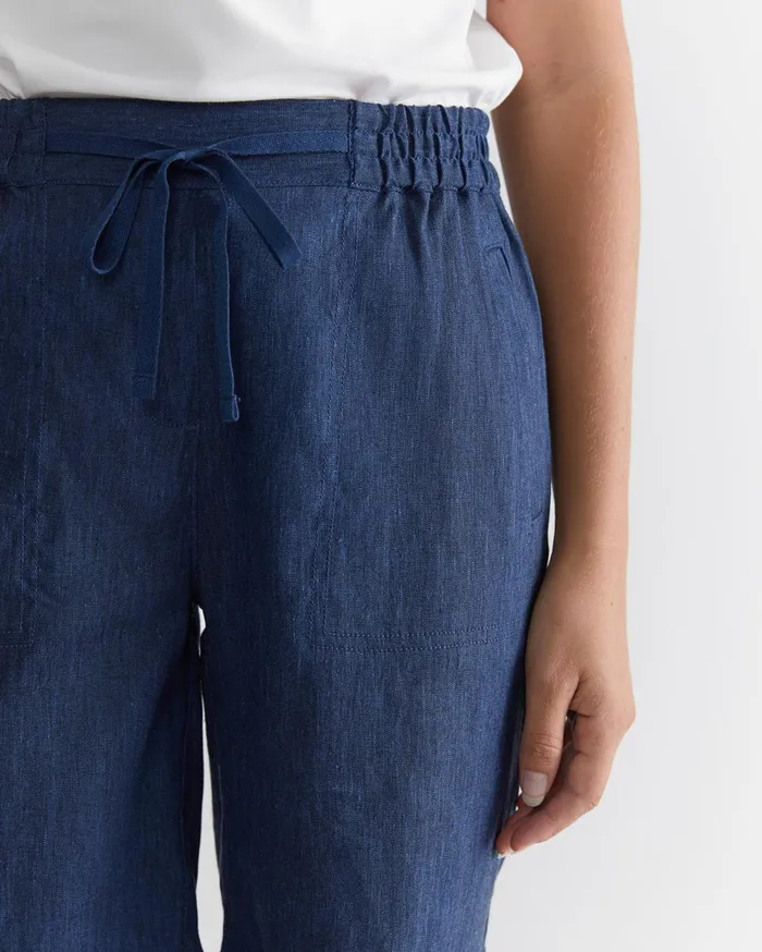 Sportscraft Rosa Linen Short Indigo Women Shorts