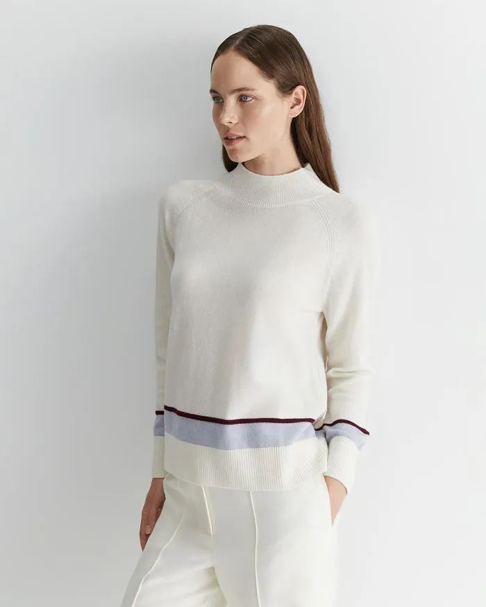 Sportscraft Sunshine Colour Block Wool Sweater Winter White Women Knits and Cardigans Sportscraft Sunshine Colour Block Wool Sweater Winter White Women Knits and Cardigans