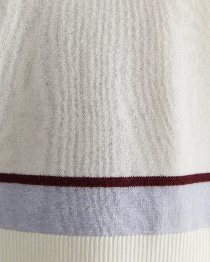 Sportscraft Sunshine Colour Block Wool Sweater Winter White Women Knits and Cardigans