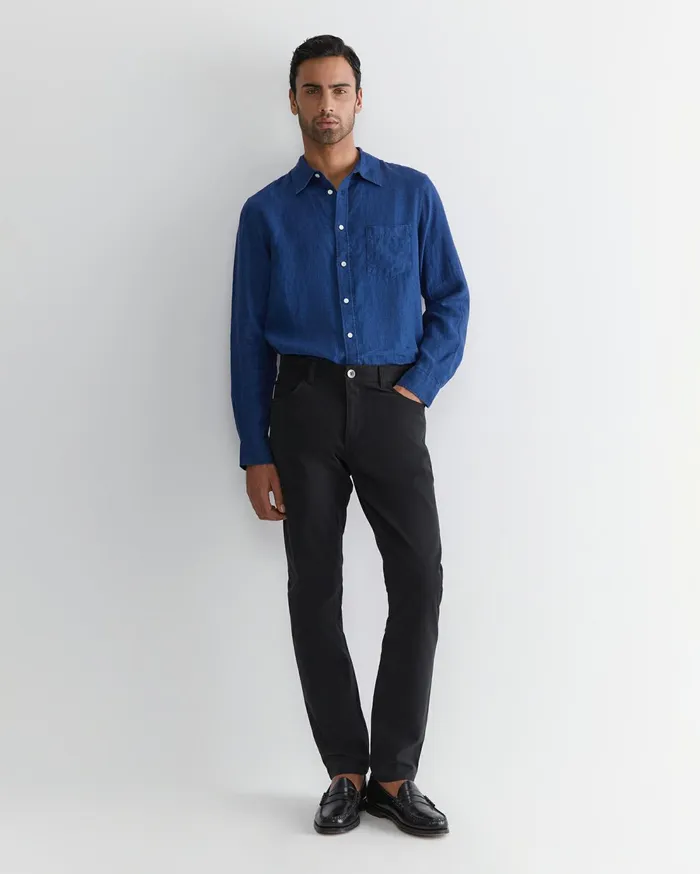 Sportscraft Tapered Bedford Jean Black Men Pants